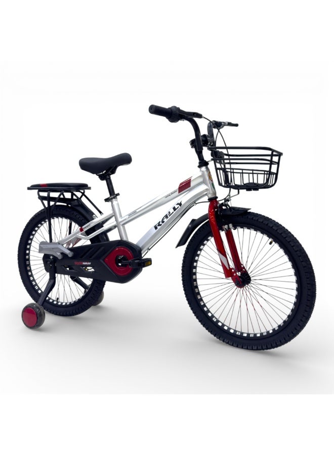 RALLY BICYCLE 20-Inch Kids Bicycle | 20-Inch Wheel Size | Urban Basket (RL-20-P132) | Steel Frame | Dual Brake | Red Color - Image 2